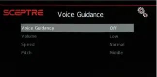 Jak wyłączyć lub włączyć przewodnik głosowy w telewizorze Sceptre