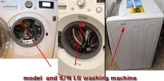 Numer seryjny pralki LG: wyszukiwanie, dekoder