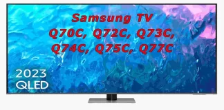 Różnice w telewizorach Samsung Q70C, Q72C, Q73C, Q74C, Q75C, Q77C