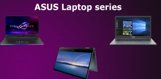 Laptopy Asus – kategorie, serie, objaśnienia
