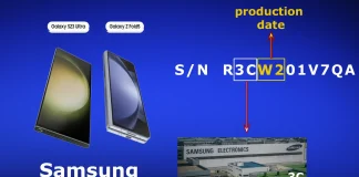 Numer seryjny telefonu Samsung, wyszukiwanie, dekodowanie 2001-2025