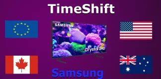 Kraje, w których funkcje TimeShift i PVR działają w telewizorach Samsung