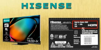 Jak znaleźć numer modelu telewizora Hisense
