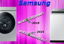 Numery modeli pralek Samsung 2013-2024 Objaśnienie
