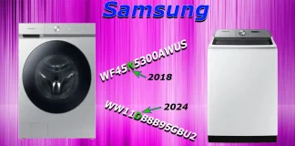 Numery modeli pralek Samsung 2013-2024 Objaśnienie
