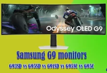 Różnice między monitorami Odyssey G9 2023-2024
