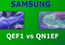 Telewizory Samsung QN1EF vs QEF1 — seria 2025