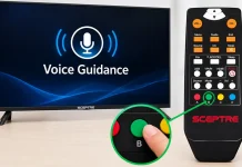 Jak włączyć lub wyłączyć Voice Guidance w telewizorze Sceptre